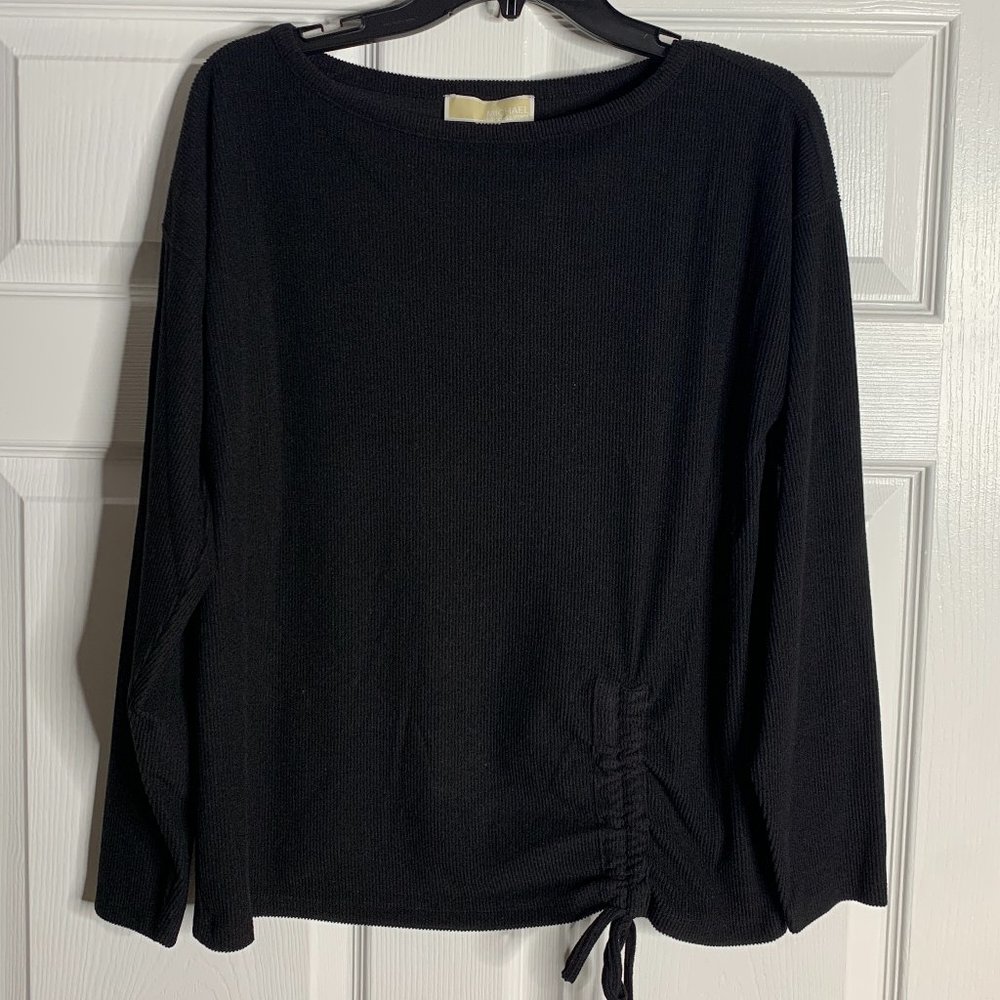 Michael Kors Ruched Hem Boat-Neck Top - NWT